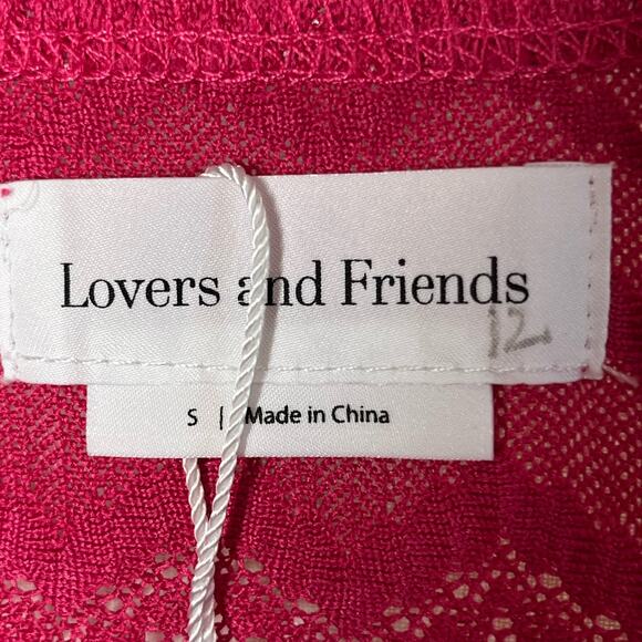 Lovers and Friends Pink Semi sheer Cinch Front Crop V-Neck‎ Shirt Size Small - Picture 2 of 7